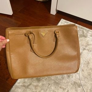 Prada Saffiano Camel Tote AUTHENTIC